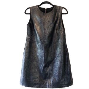 Black Faux Snakeskin Dress